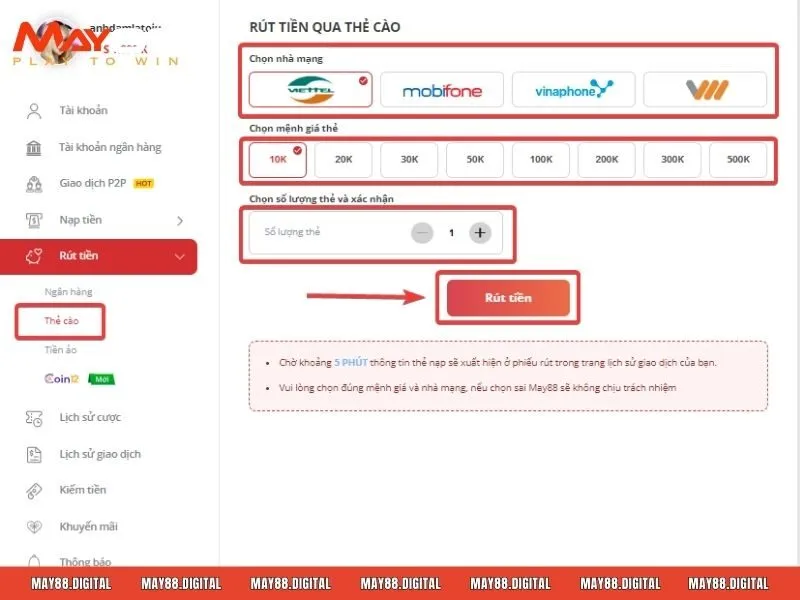 Thẻ cào điện thoại là giao dịch phổ biến